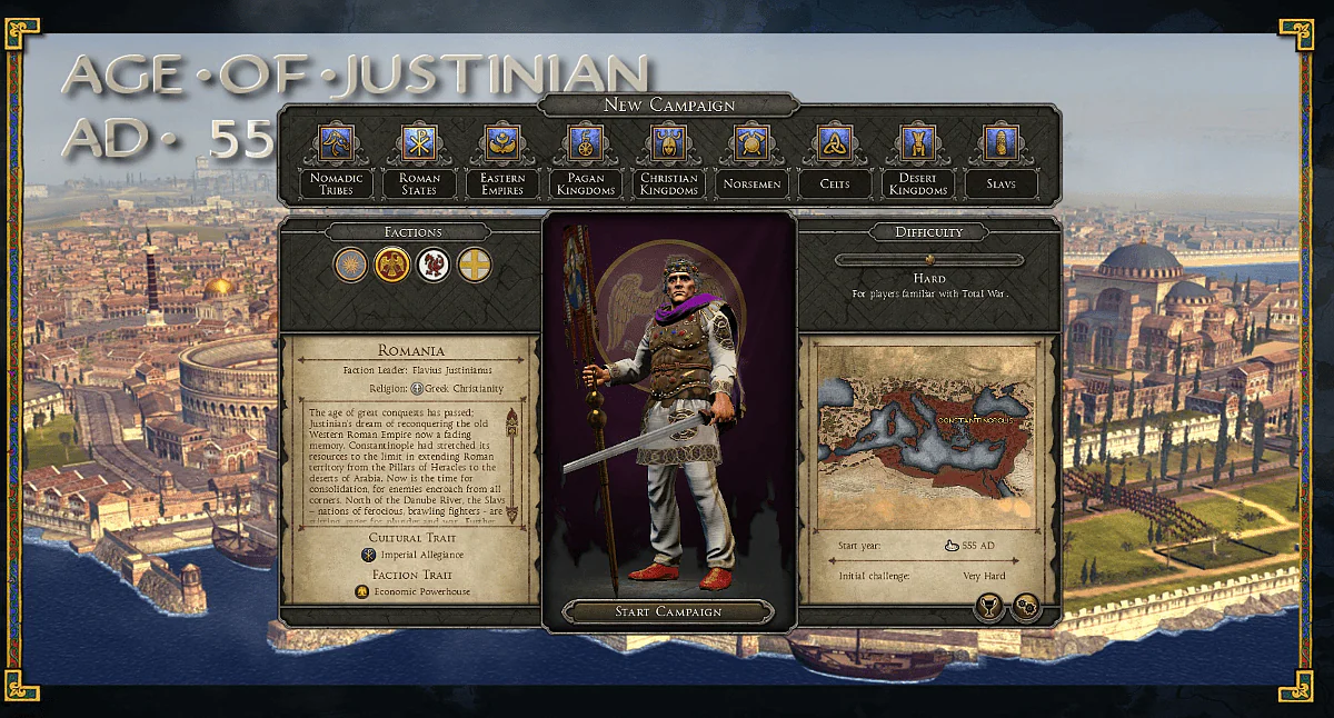 دانلود مد Age of Justinian 555AD برای بازی Total War: Attila