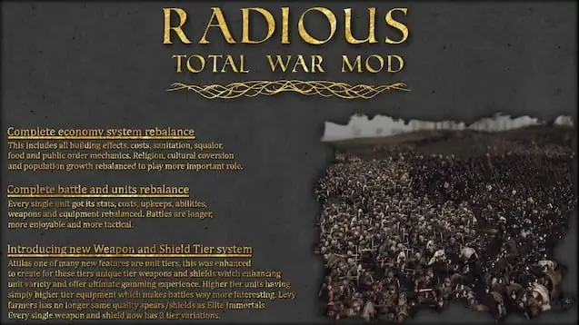 دانلود مد Radious برای بازی Total War: Attila