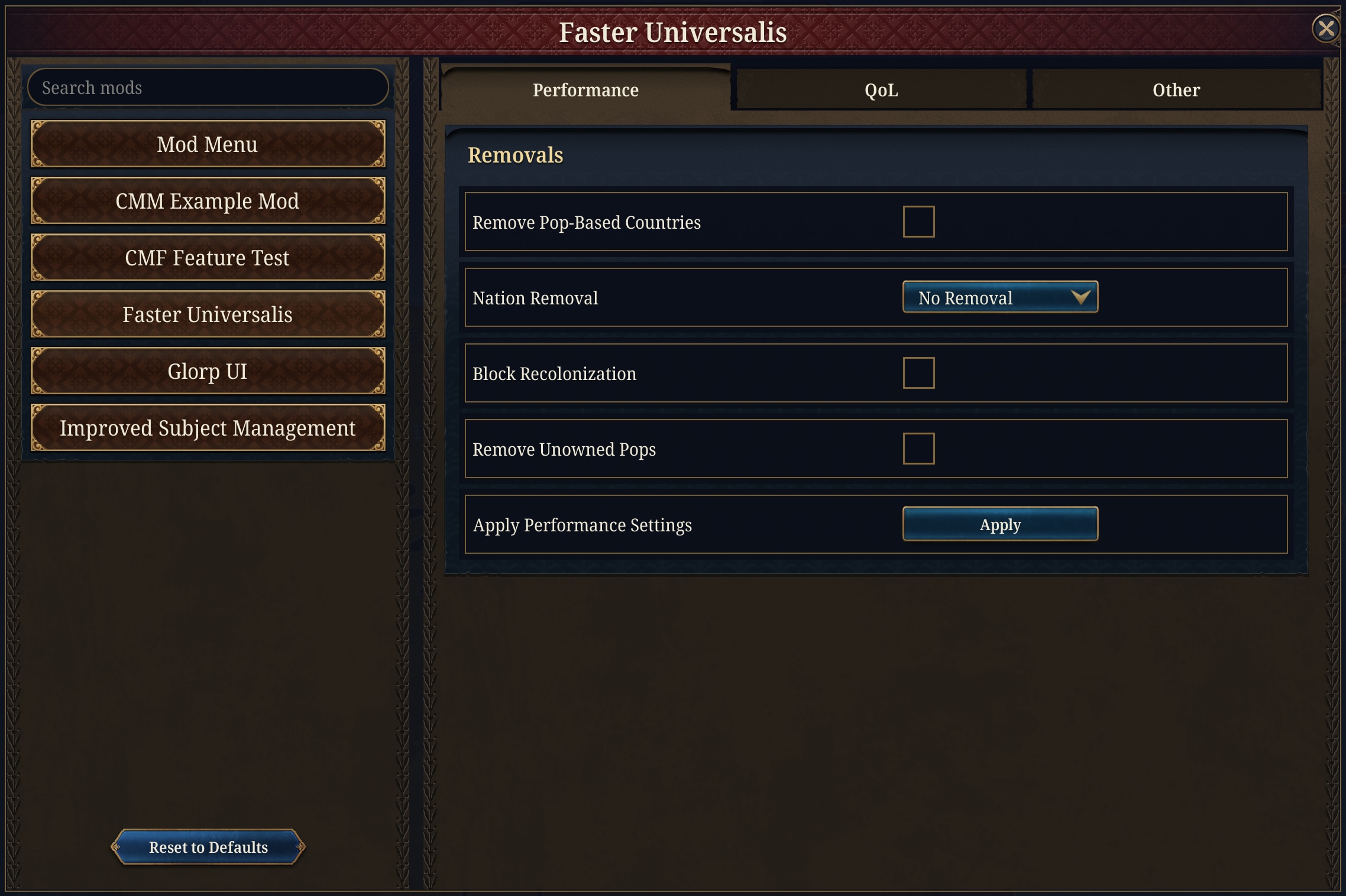 دانلود ماد Faster Universalis